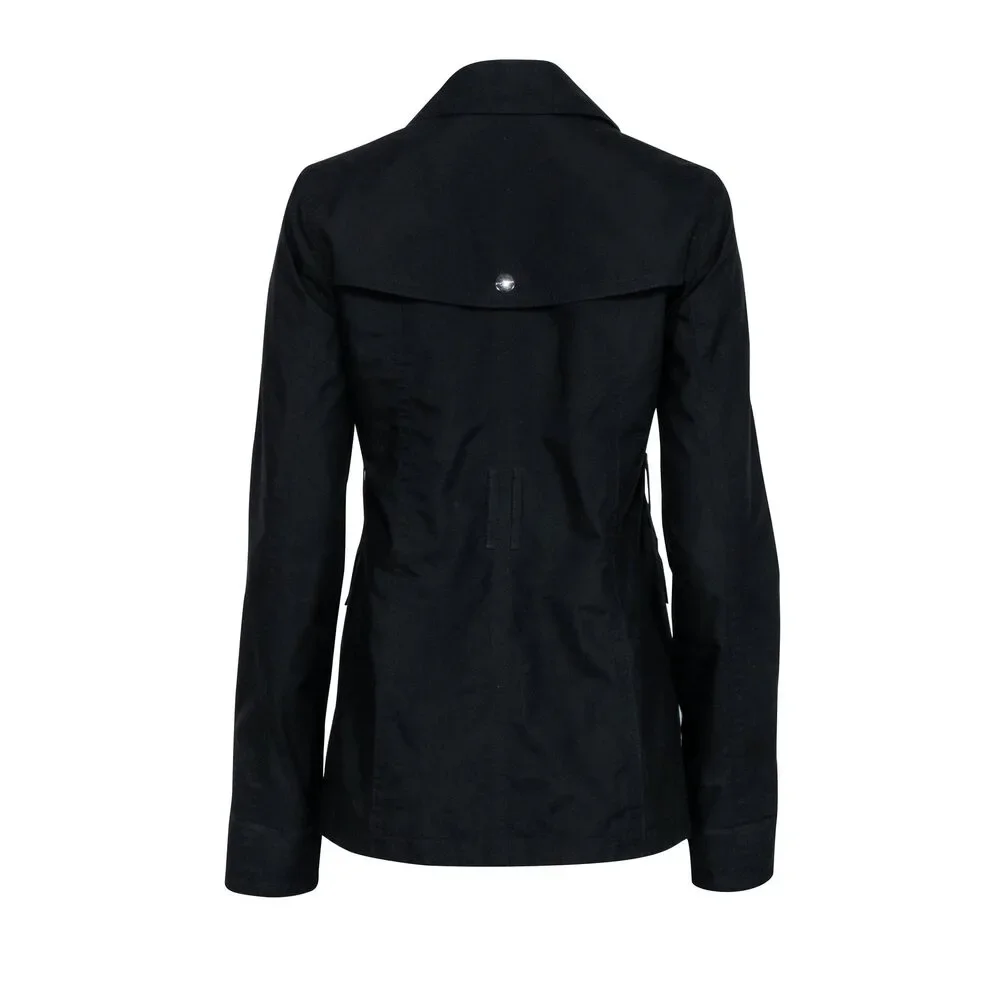Burberry Brit - Black Lightweight Zipper Jacket Sz 4 - Picture 3 of 3